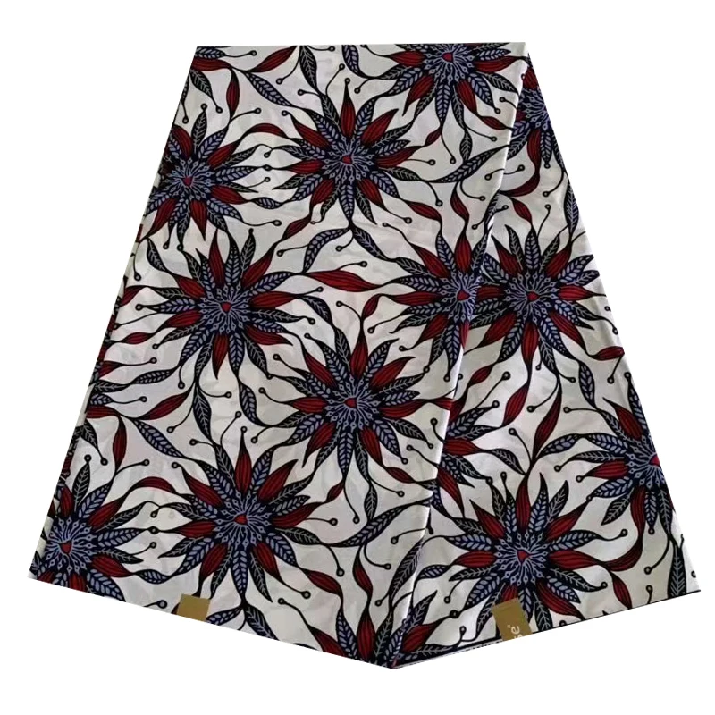 polyester Ankara Africa prints batik fabric real dutch wax tissu high quality 6yards fashion African sewing for party dress