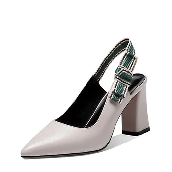 

LOVEXSS Newest Genuine Leather Women Shoes Sexy Pointed Toe High Heels Pumps Shallow Professional women's shoes New Arriva