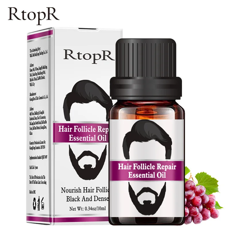 

RtopR Beard Essential Oil Professional Beard Growth EnhancerBeard Essential Oil Men Face Nutrition Moustache Grow oil Beard care
