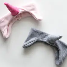 Модные плюшевые наушники с мультяшными животными на осень и зиму; милые теплые наушники для детского сада; Рог единорога