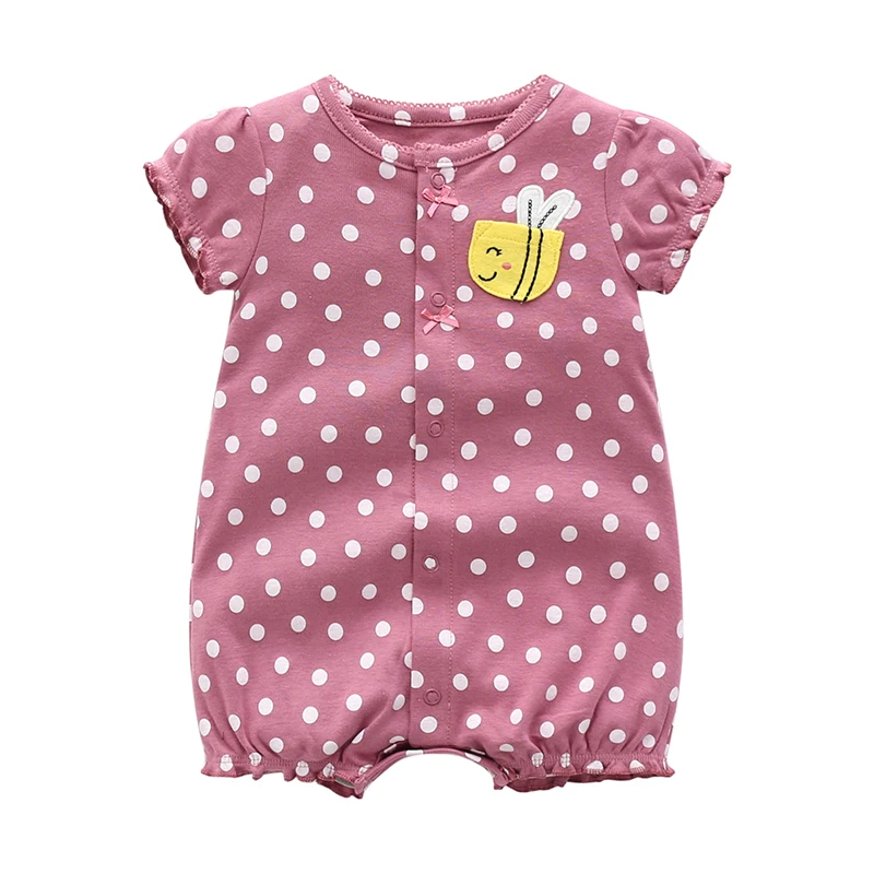 2Pcs/lot  Brand Summer 2021 Baby Girl Clothes Cotton Jumpsuit Baby Clothing Short sleeve  Infant Boys Clothes 0-24M Baby Rompers coloured baby bodysuits