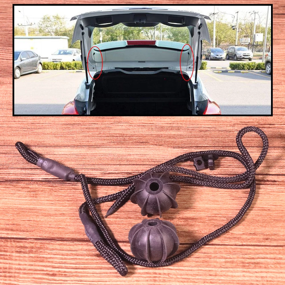 2x Rear Parcel Tailgate Shelf String Tonneau Cover Strap Cord 1K6863447A 1K6863447A9B9 Fit for VW Golf Mk5 Mk6 GTI Rabbit 2013  (4)