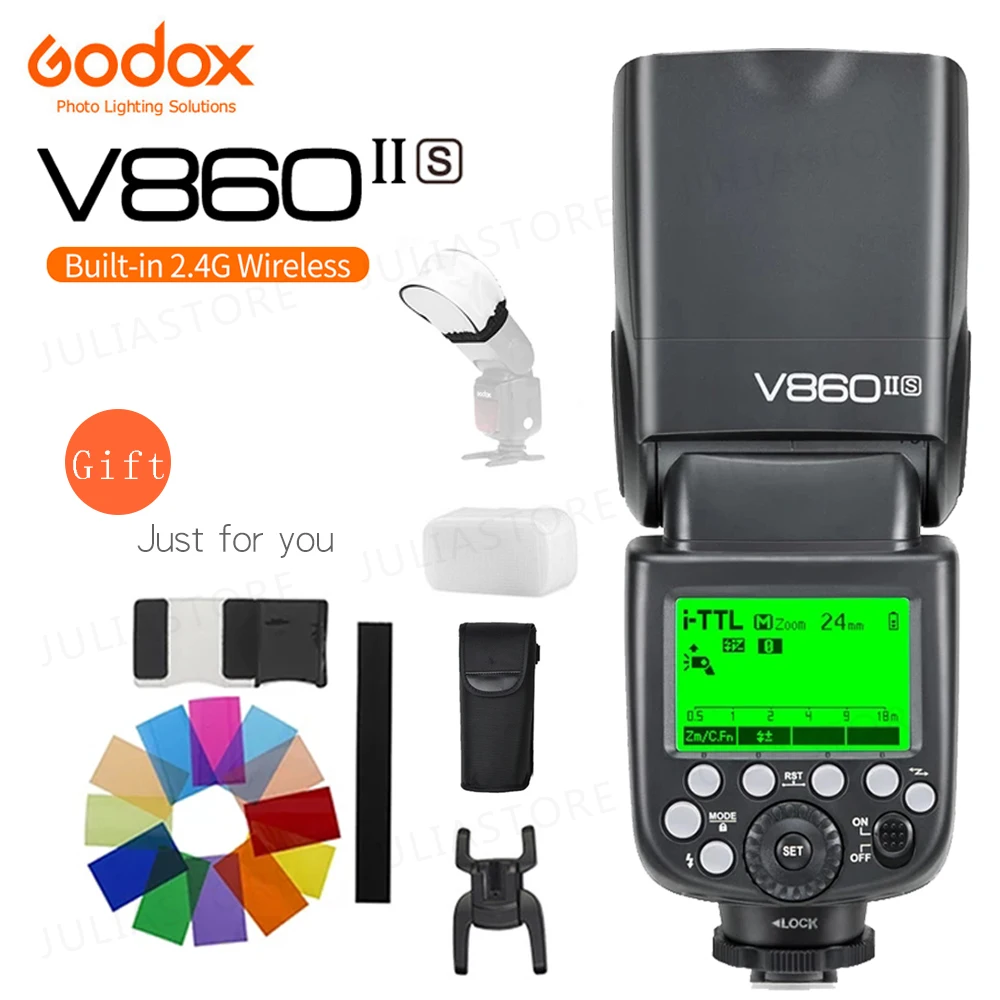Godox Ving V860II V860II-S E-TTL фотокамер Speedlite HSS 1/8000 Li-Ion Батарея Вспышка для цифровой