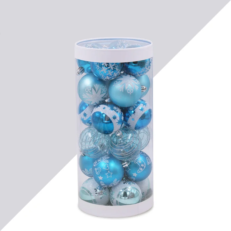 

24Pcs/Set 8cm Christmas Xmas Tree Ball Bauble Hanging Hangers Merry Christmas Christmas Pendant Decorations Ornaments
