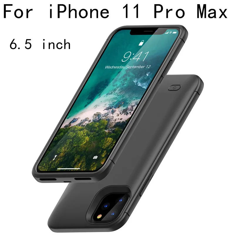 i11 ProMax-Black Чехол для зарядного устройства для iPhone 11 Pro, аккумулятор max, чехол для зарядного устройства, чехол для iPhone 11, тонкий внешний аккумулятор - Цвет: i11 ProMax-Black