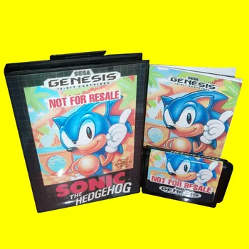 

Sonic the hedgehog With Box And Manual 16bit MD Game Card For Sega Mega Drive For Genesis