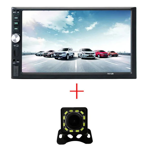 2 din автомагнитола coche recorder Bluetooth 2din 12 В плеер " HD сенсорный экран MP3 MP5 Авто аудио стерео TF USB FM Авторадио 7012b - Цвет: with camera 12led