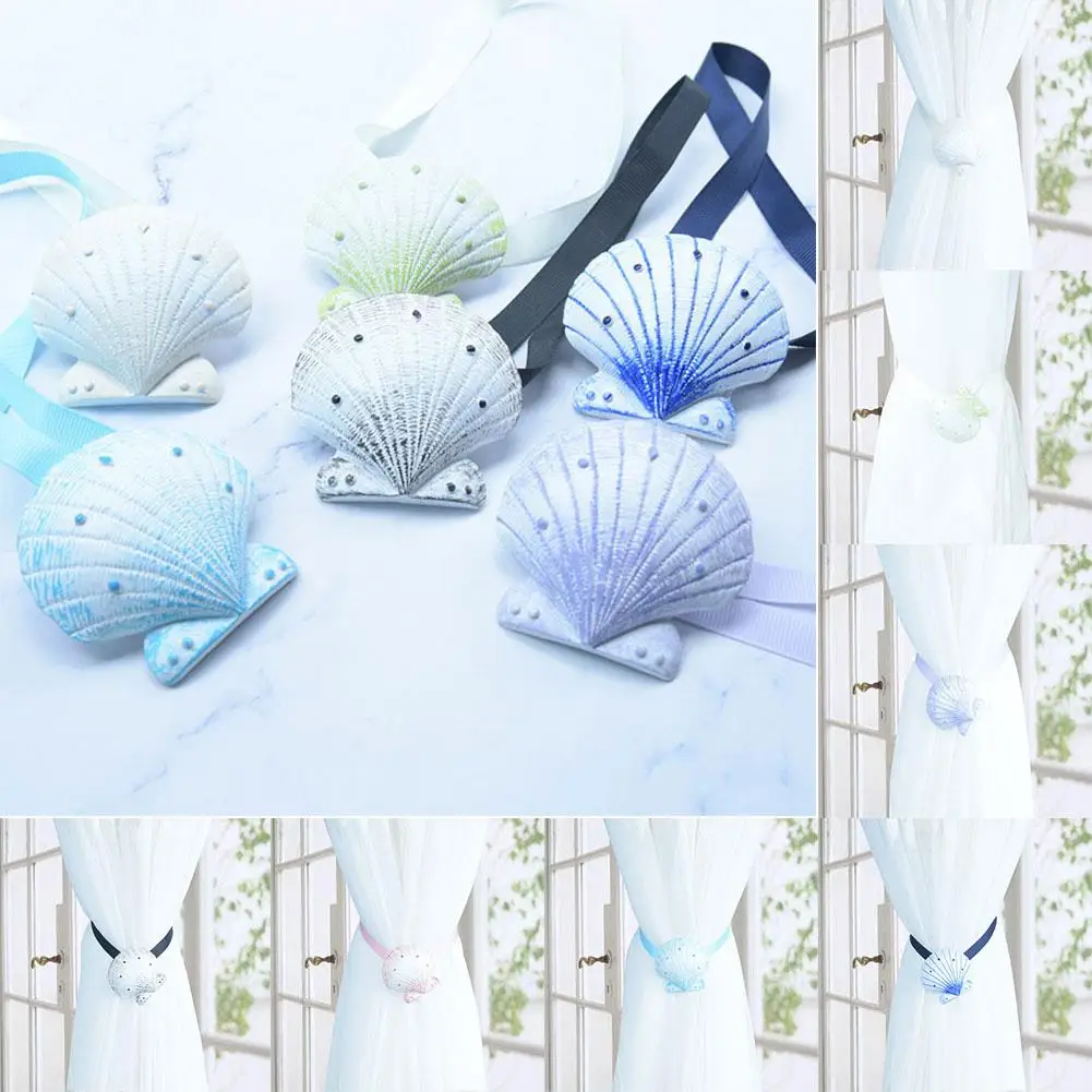 Seashell Magnetic Curtain Buckle Tieback Holdback Holder Clip
