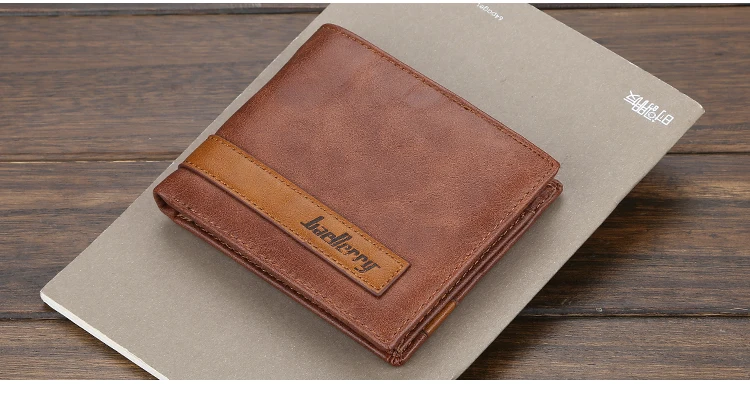 Роскошный дизайнерский мужской кожаный бумажник PU Двойные Короткие Бумажники для мужчин с застежкой Винтажный Мужской кошелек многофункциональные карты кошелек