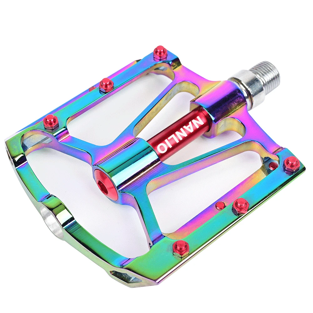 NANLIO 2022 NEW Bicycle Pedal 3 bearings A pair Mountain bike ultra-light lubricated pedals Rainbow colors
