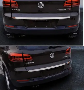 

Lapetus Rear Trunk Tailgate Bottom Strip Protection Cover Trim Exterior Refit Kit For VW Tiguan 2010 - 2015 Stainless Steel