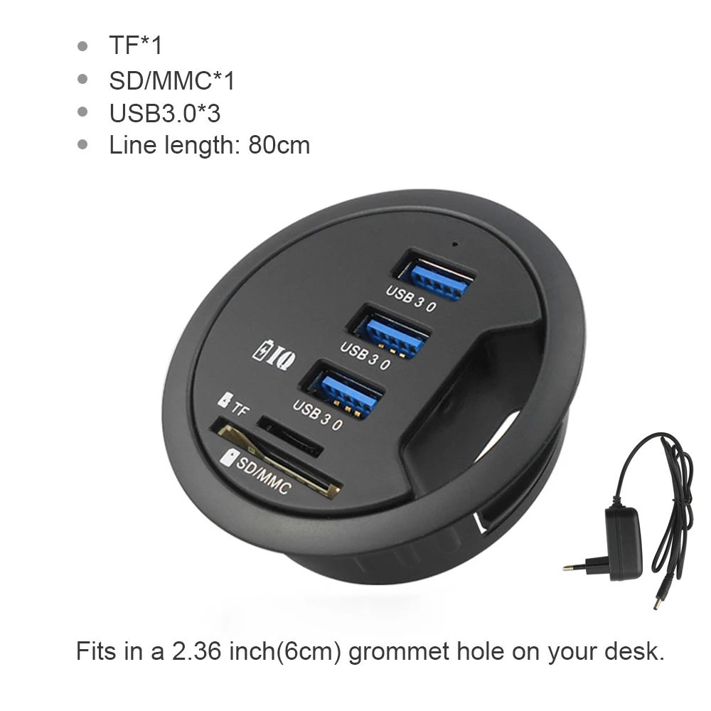 Usb Hub Usb3 0 Mount In Desk Multi Usb 2 0 Ports With Sd Tf Headphone Mircophone Adapter For Pc Tablet Multi Usb 3 0 Splitter