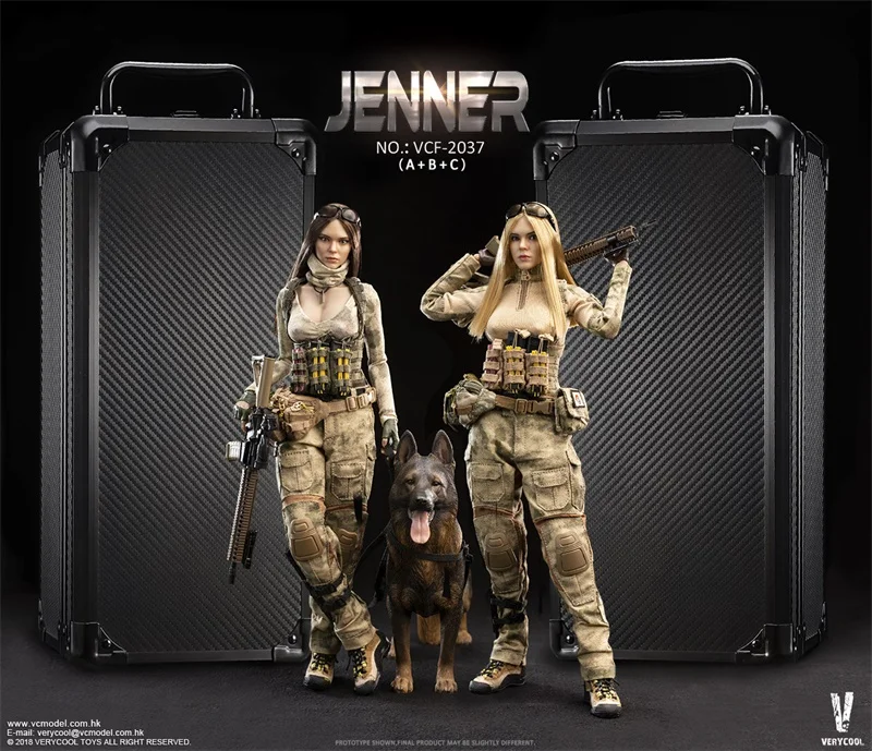 VERYCOOL VCF-2037 1/6 двойная Женская фигурка солдата Дженнера женская кукла+ немецкая овчарка для коллекции