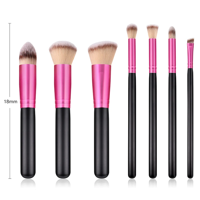 LR Makeup Brushes set 7 Portable purple Black Handle Professional cosmetics set Blush brush eye shadow brush Beauty Tools