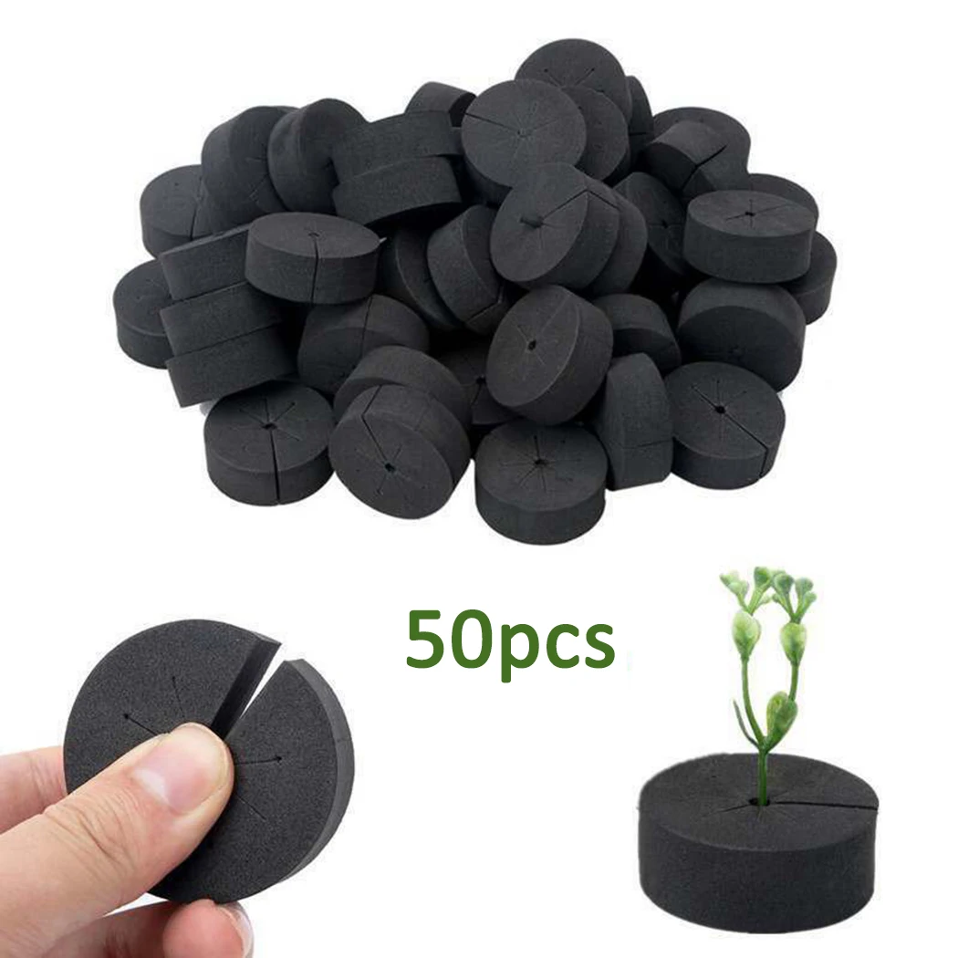 50pcs Garden Clone Collars 45mm*30mm Foam Inserts Cloning Plant For Hydroponics Cloning DIY Garden Plants