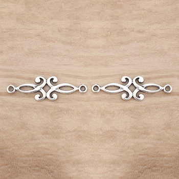 

20pcs Celtics Swirl Spiral Vortex Connector Charms for Jewellery Making Findings 30x9mm