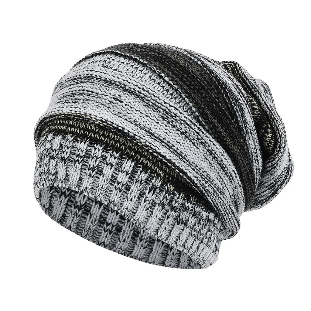 Зимняя шапка унисекс в стиле пэчворк с флисовой подкладкой; головной убор; Вязаная Шапка-бини; толстые уличные теплые зимние шапки для женщин; Czapka Zimowa