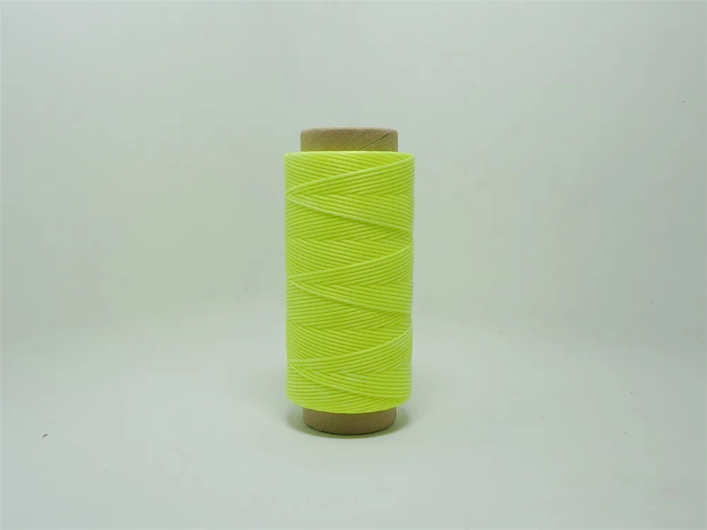 Fluo Yellow 8011 Отличное качество, Прошитые кожаные туфли, черные, 33 цвета, 1,0 мм, полиэстер, вощеное покрытие, шнур, плетеная нить, длина 170 м - Цвет: Fluo Yellow 8011