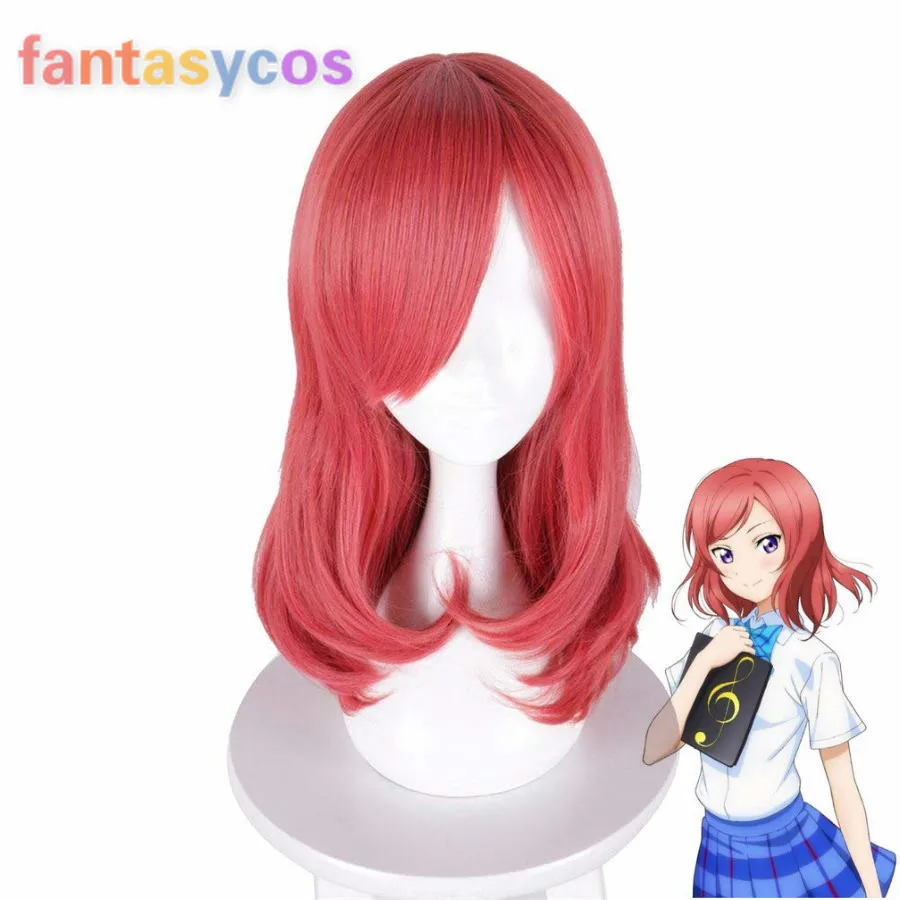 Аниме LoveLive! Love Live Maki Nishikino короткий красный термостойкий косплей костюм парик для