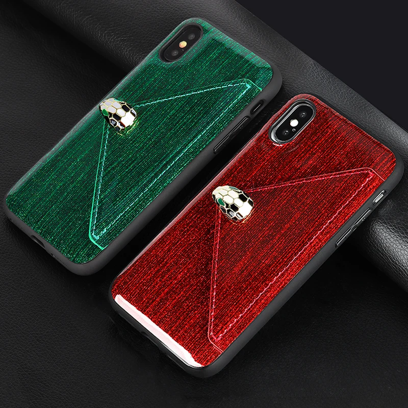 

Forubest Glitter Wallet Case For iPhone 11 Pro MAX Back Snake Buckle Design Card Holder Cover For iPhone 7 8 Plus X XS MAX XR