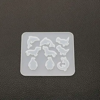

Resin Silicone Molds Pendant Making DIY Crystal Epoxy Mold Small Dinosaur Dolphin Earrings Mould X7YC