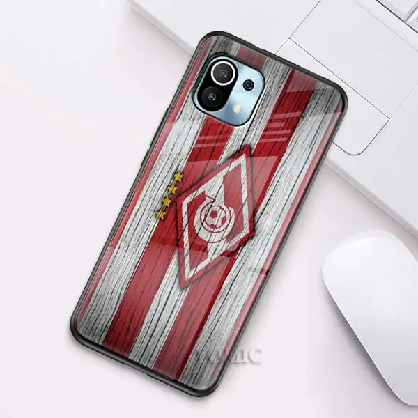 Russian Spartak Moscow Football Glass Case for Xiaomi Redmi Note 9S 8 K40 Mi 11 Poco X3 NFC 9 8T 9T 10T Pro 10 Lite Phone Cover T08