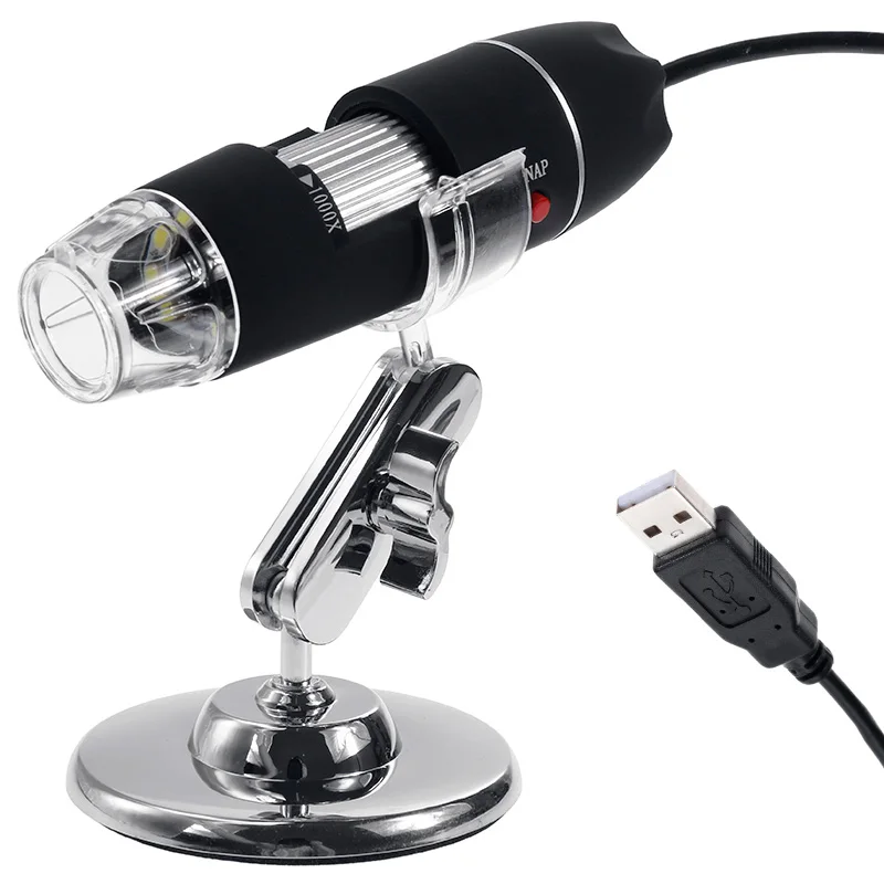 Цифровой USB микроскоп светодиодный электронный эндоскоп 500X 1000X 1600X 8 | Компьютеры и
