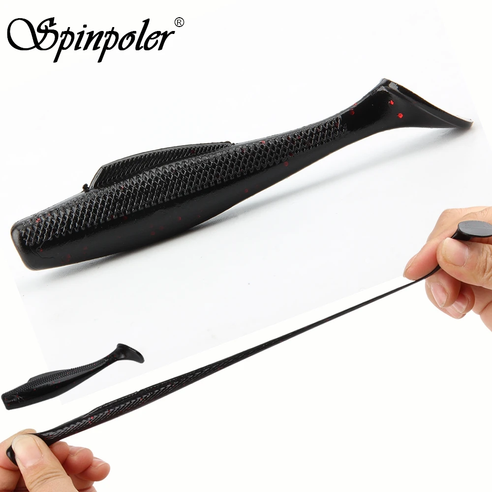Spinpoler Super Strong TPR Material Paddle-Tail Shad Swimbait 6pcs/Pack 3.15&quot T Tail Swimming Lures | Спорт и развлечения