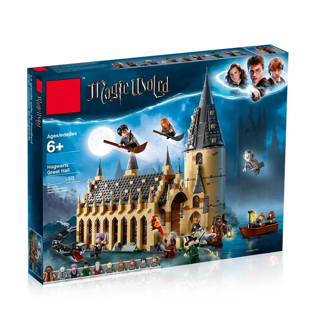 

926pcs Harri Magic Great Hall Potters Small Particle Building Blocks Compatible Legoinglys Technic Bricks Kids Educational Toy