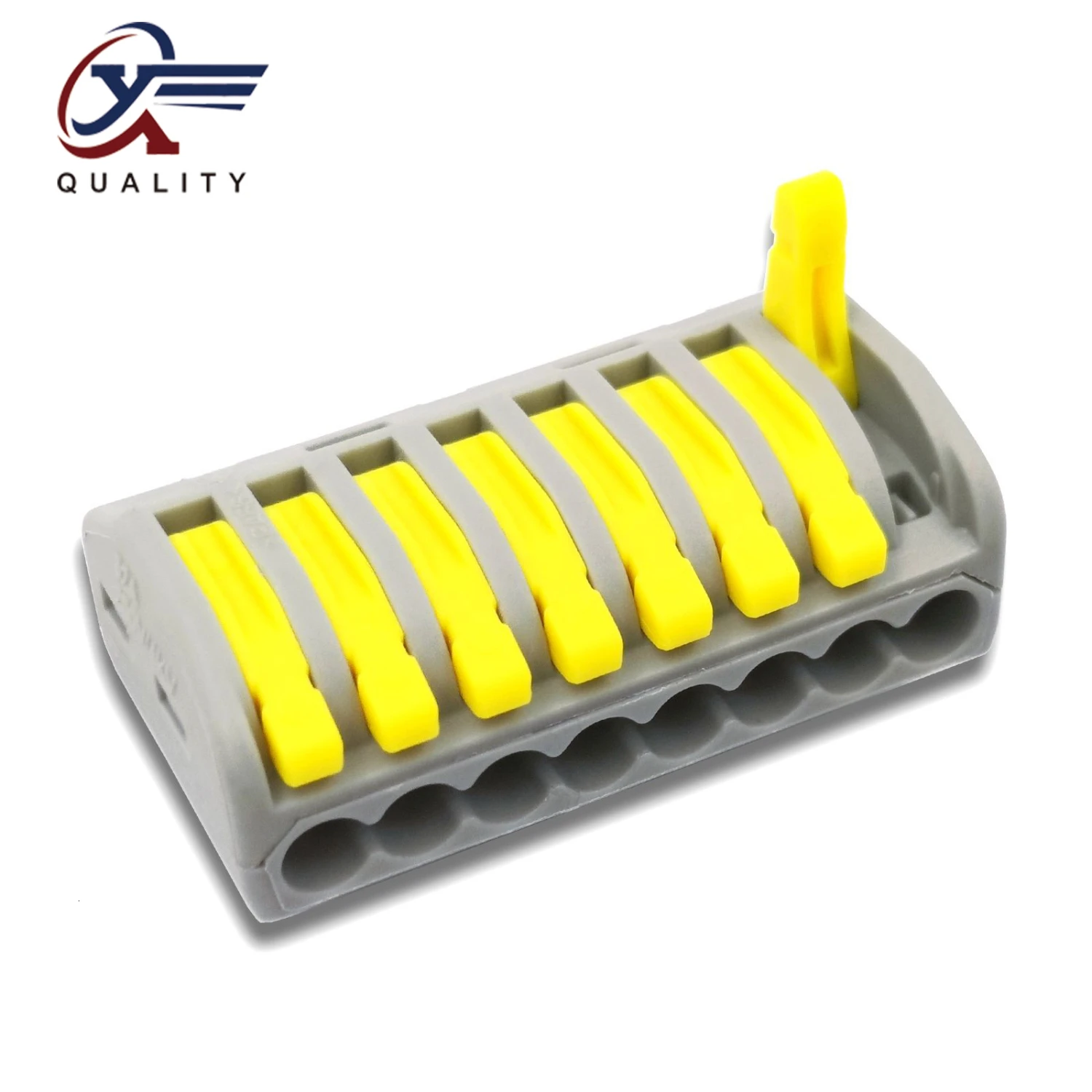 

30/50/100 PCS/lot PCT-218 yellow/ 222-218 mini fast wire Connectors Universal Compact Wiring Connector push-in Terminal Block