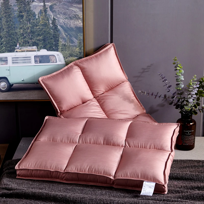 

1PC Square Lattice Solid Color Cotton Pillow Core Standard Antibacterial Elegant Home Textile Hotel Decor Supplies 48*74cm #sw