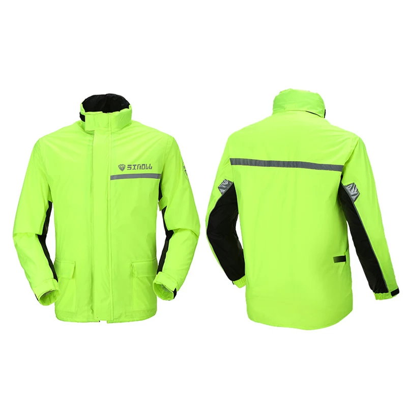 Very best  SINOLL Waterproof Motorcycle Rain Suit Raincoat+Rain Pants Poncho Motorcycle Rain Jacket Riding Mot