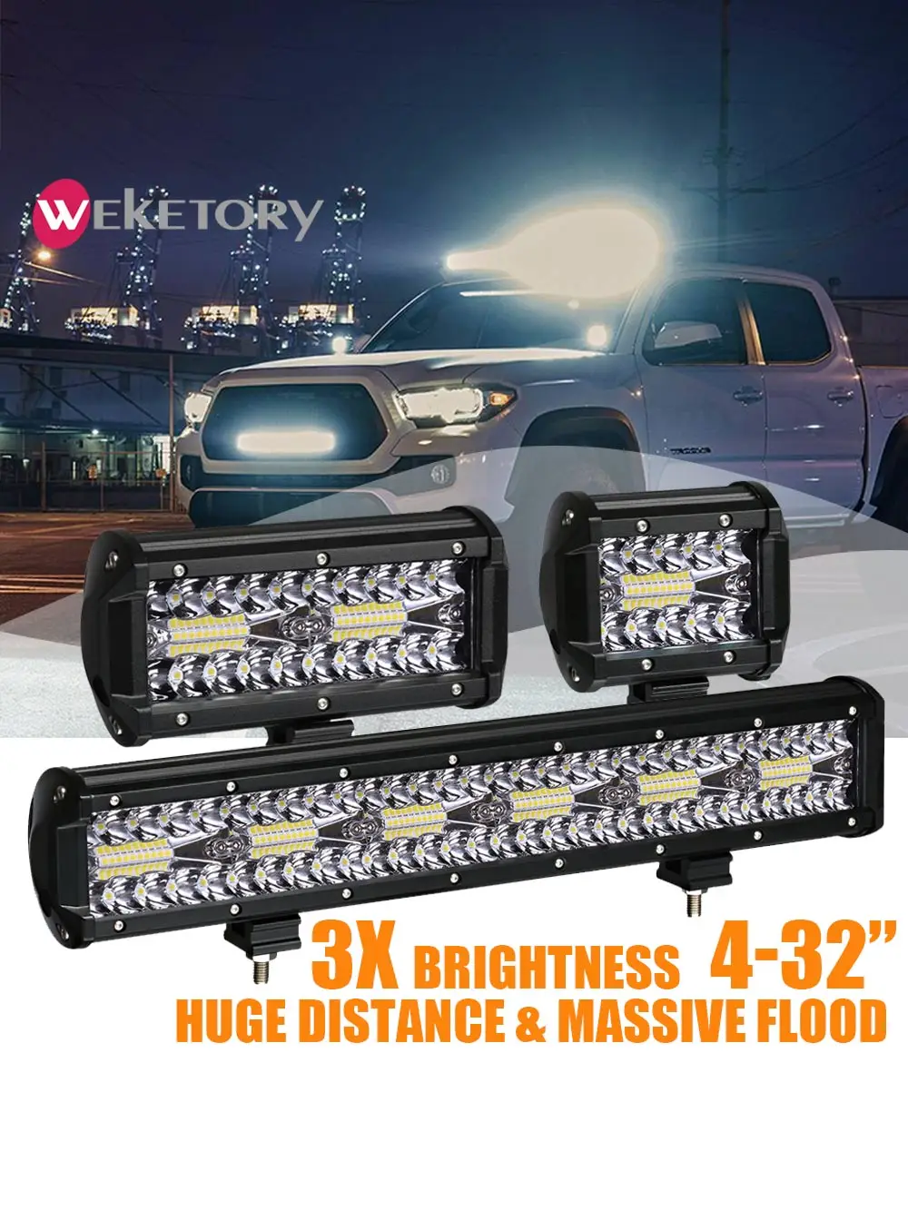 3 行 Led バー 4 32 インチ Led ライトバー Led ワークライトの車のトラクターボートオフロード 4 4 トラック Suv Atv Driving 12v 24v Light For Light For Barlight Led Working Aliexpress