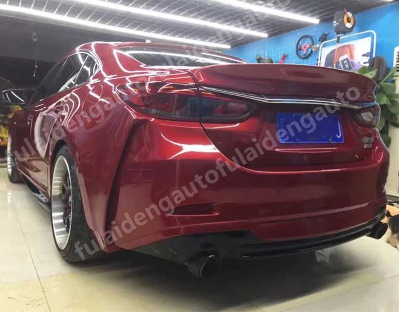 1 шт. для Mazda 6 M6 Atenza- Неокрашенный под задний бампер диффузор Накладка для губ задний сплиттер спойлер для автомобиля Стайлинг