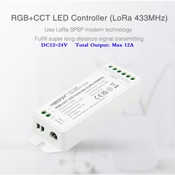 MiBOXER LoRa SPSP LED Controller DC12V 24V Compatible FUT086  433MHz Wireless RF APP Control For 5050 RGB + CCT Led Strip Light