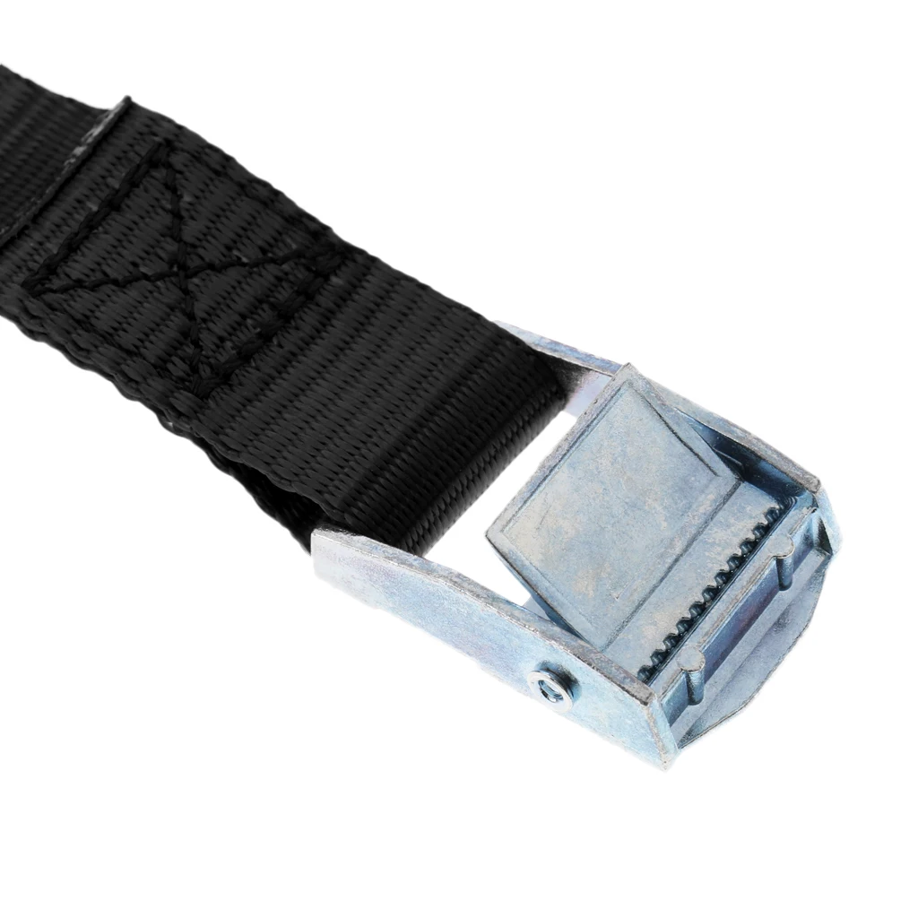 2x Tie Down Straps with Cam Buckle for Roof Rack Luggage Kayak 2.5m Black