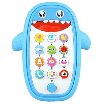 

Baby Rattle Bed Toy English Phone Music Mobile for Kid Cartoon Stroller Education Newborn Infant Child Toddler 0-12 Months Blue