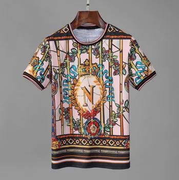 

2020 Hot new men leisure printing t shirt nice printed men and women tshirt Hip hop print t-shirt top