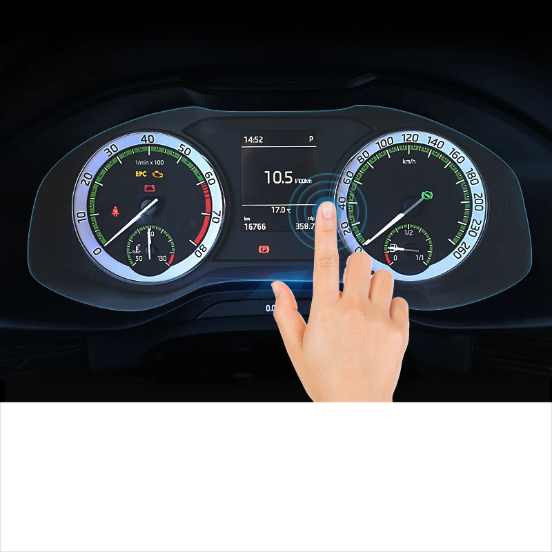 

Lsrtw2017 PU Car Dashboard Screen Anti-scratch Film Protective Film for Skoda Karoq Interior Mouldings Accessories