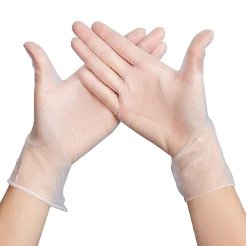 

New 100PCS/Set Household Cleaning Washing Disposable Mechanic Gloves White Nitrile Laboratory Nail Art Anti-Static Gloves