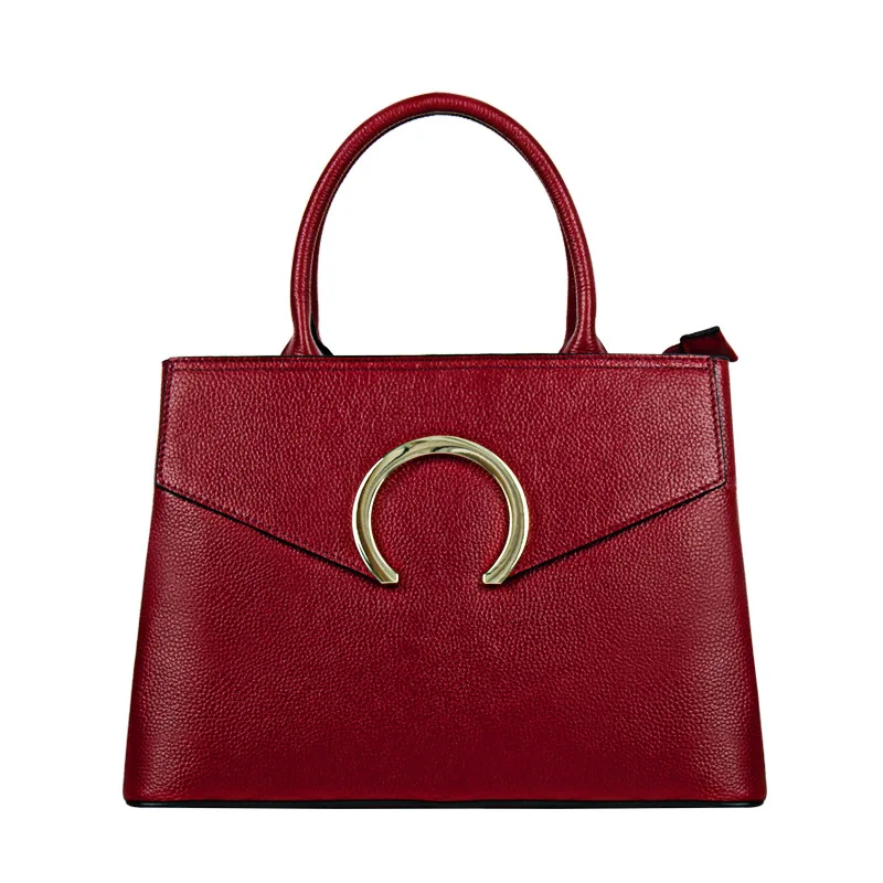 

2019 New Style Full-grain Leather WOMEN'S Handbag Europe And America Fashion Simple WOMEN'S Leather Bags Large Bag Birkin Bag