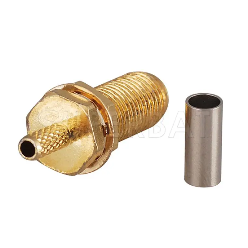 Superbat SMA Female Bulkhead Long Thread Straight 12.4-18GHz 케이블용 RF 동축 커넥터 RG316 RG174 RG188 LMR100