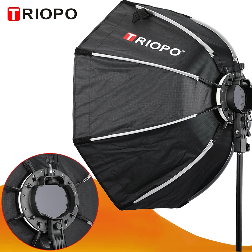 Восьмиугольный зонт софтбокс TRIOPO KS65CM KX65CM для Godox AD200 V1 yongnuo Flash светильник