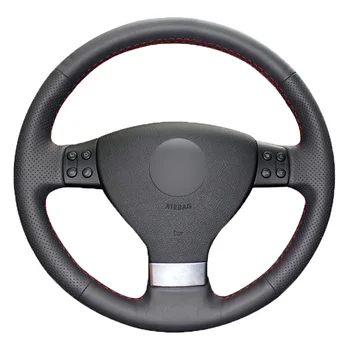 

Black PU Faux Leather DIY Car Steering Wheel Cover for Volkswagen Golf 5 Mk5 VW Passat B6 Jetta 5 Mk5 Tiguan 2007-2011