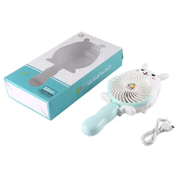 

Portable Summer Cute Mini ABS Rabbit Shape Hand Cooling Fan Cooler 3 Speed Control Adjustable for Students Girls