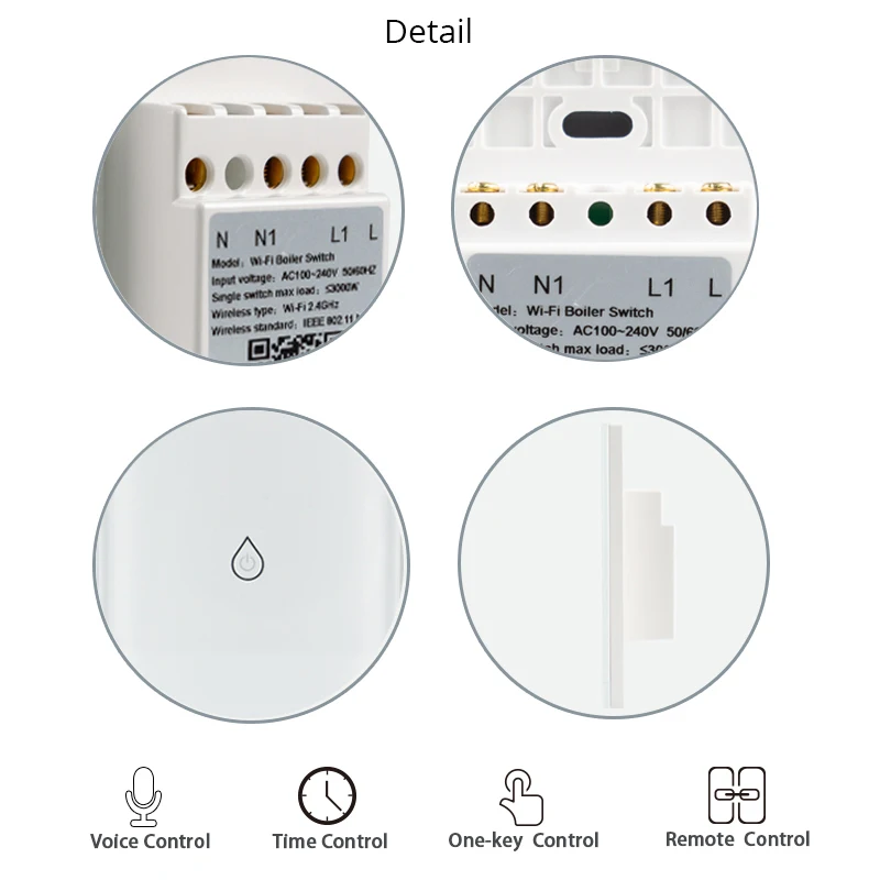  WiFi Smart Boiler Switch Water Heater Smart Life Tuya APP Remote Control Amazon Alexa Echo Google H - 32981607525