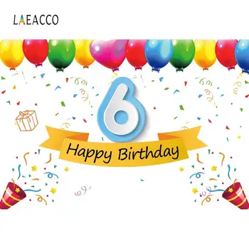 

Laeacco Big numbers Happy Birthday Backdrop balloon Celebration Party Photography Customizable Photo Backgrounds Photo Studio