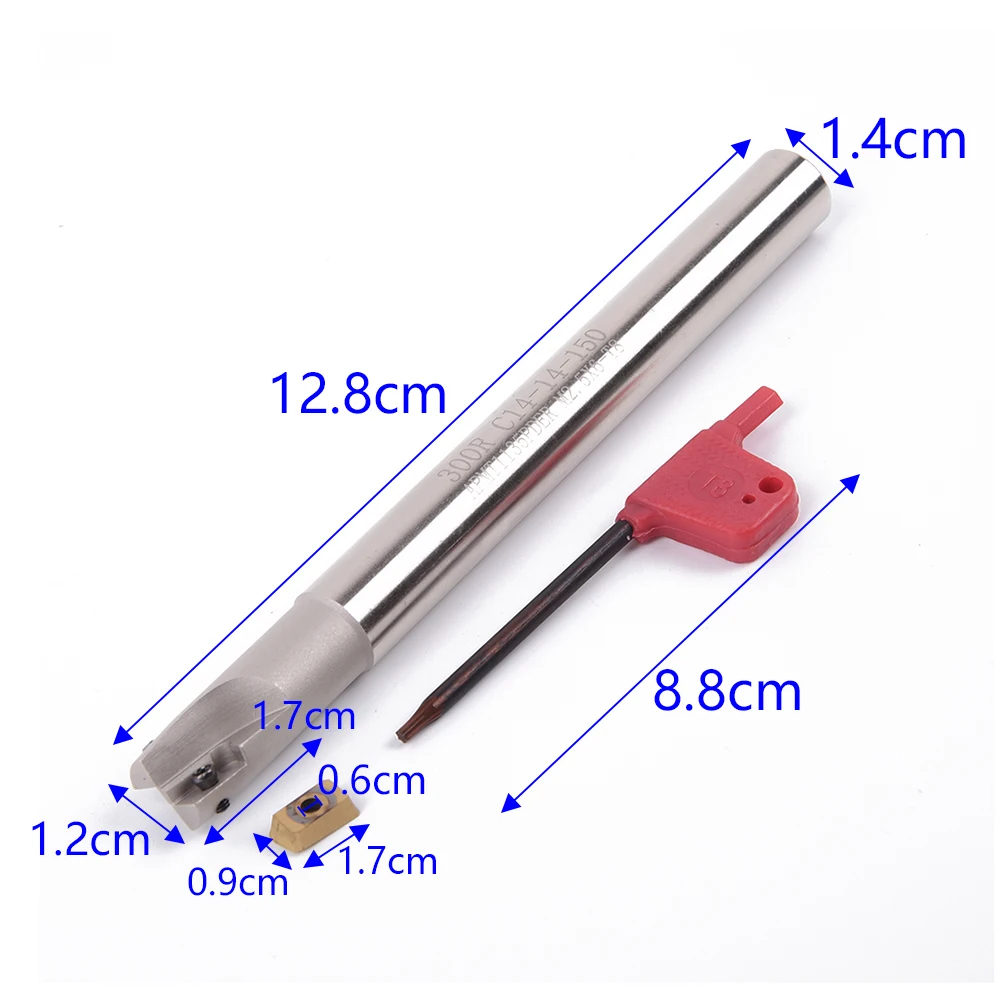 300R C14-14-130 фрезерный станок с ЧПУ держатель инструмента+ APMT1135PDER вставка+ гаечный ключ запчасти комплект