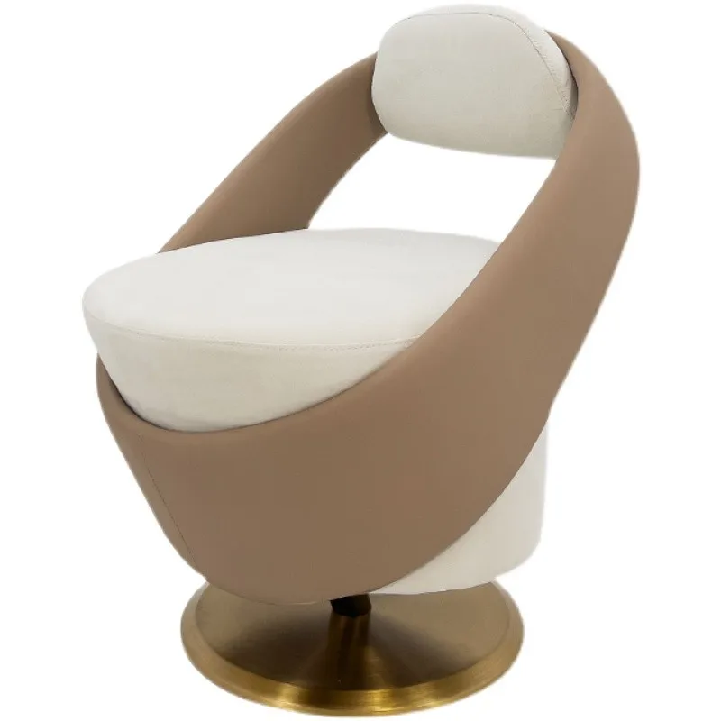 

zq Nordic Light Luxury Single-Seat Sofa Chair Hotel Club Reception Chair Home Living Room Casual Swivel Chair