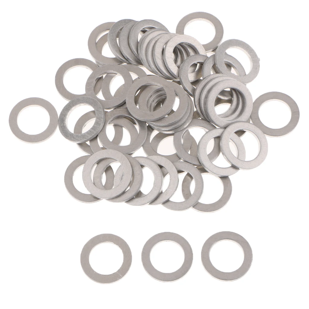 50pcs 14mm Car Part Engine Oil Drain Plug Crush Washer Gaskets for Honda Acura High Quality
